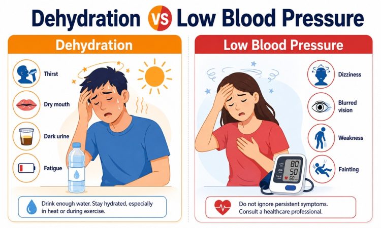 Dehydration vs Low Blood Pressure