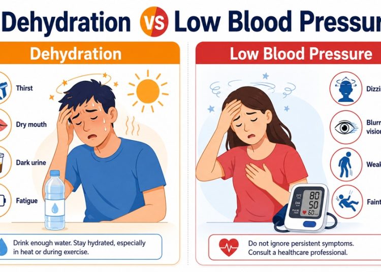 Dehydration vs Low Blood Pressure